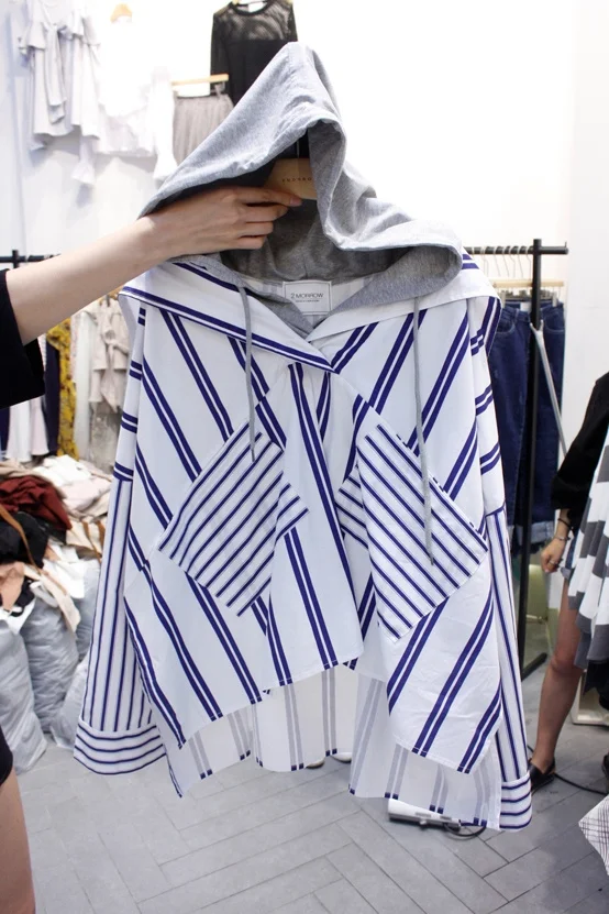 Harajuku корейский стиль поддельная рубашка сшитая Женская уникальная Повседневная Толстовка Осень поддельные две части женские пуловеры толстовка SL517