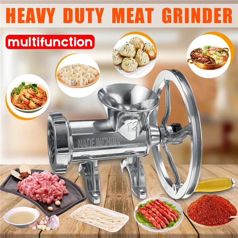 

Meat Grinder Multi Mincer Stuffer Hand Manual Sausage Filler Sauce Maker Machine