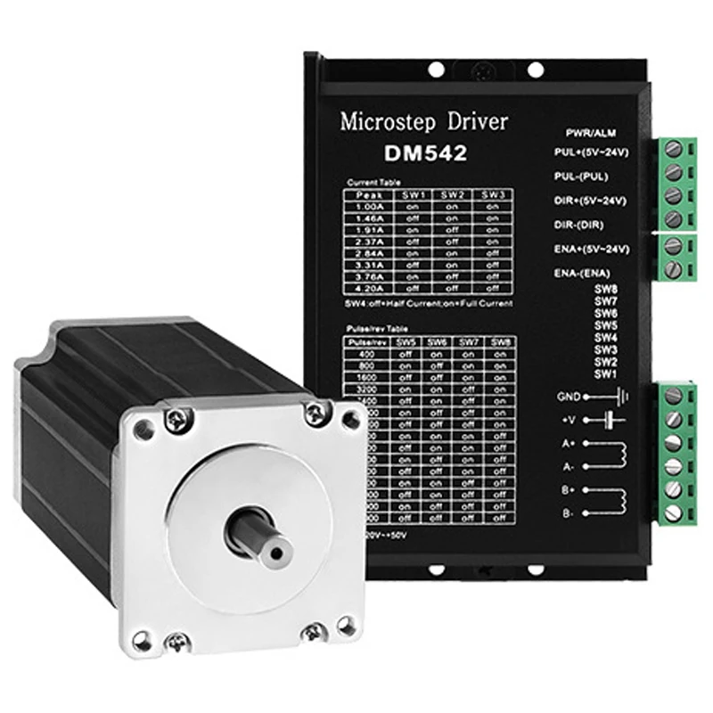 

57 Stepper Motor Set 113MM Torque 3N.M + DM542 Driver 4.2A Engraving Machine Motor 256 Subdivision