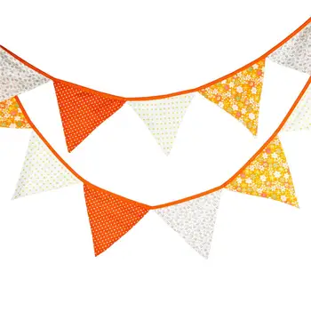 

Orange Thanksgiving Cotton Triangle Pennant Child Birthday Party Pennant Baby Photo Background Halloween Decoration