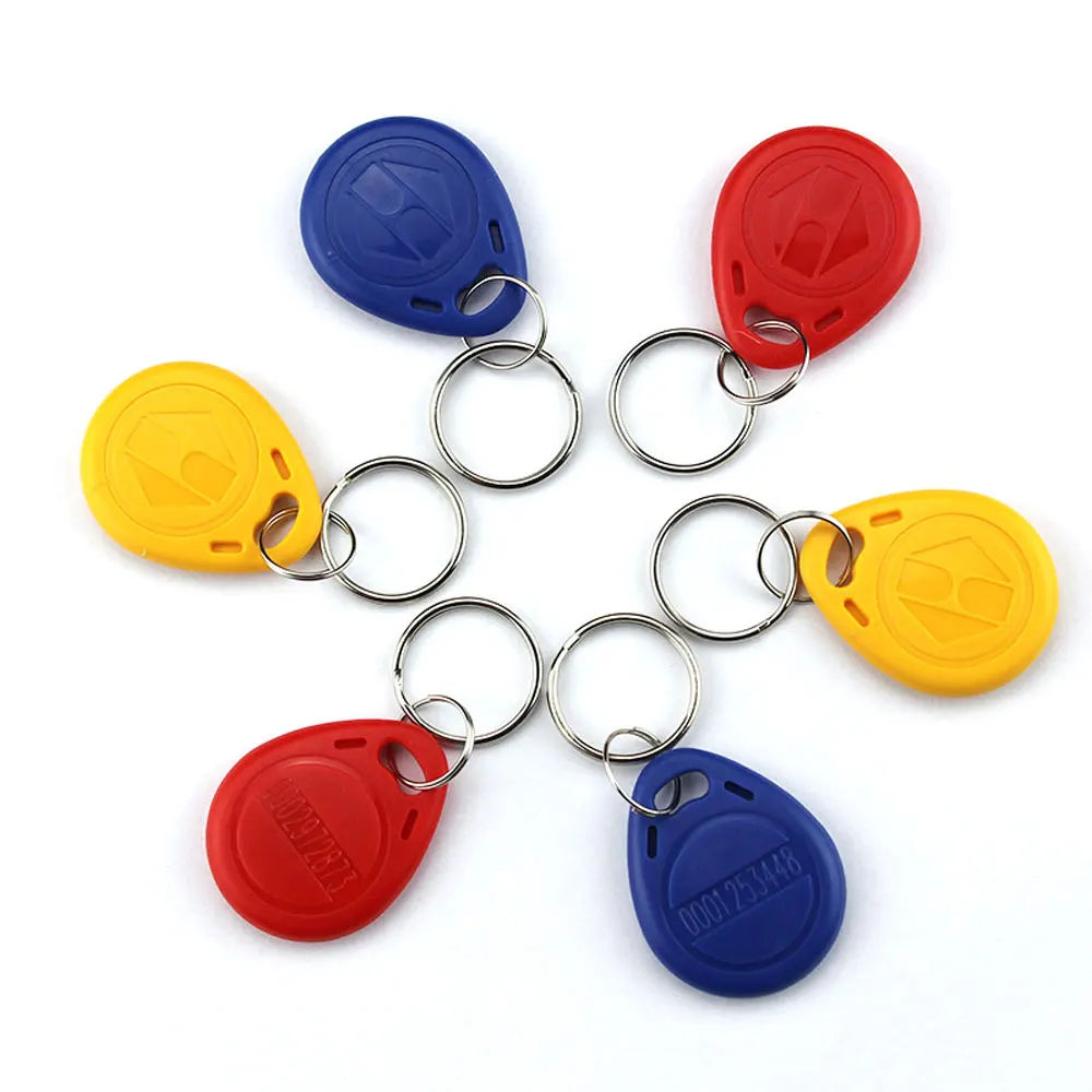 

400pcs RF proximity EM card key fob blue/red/yellow colour option 125kHz,shape card,keyfob tags