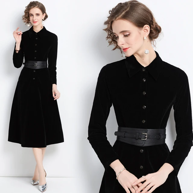 Timeless Elegance in Velvet: ZUOMAN's Vintage Velvet Dress