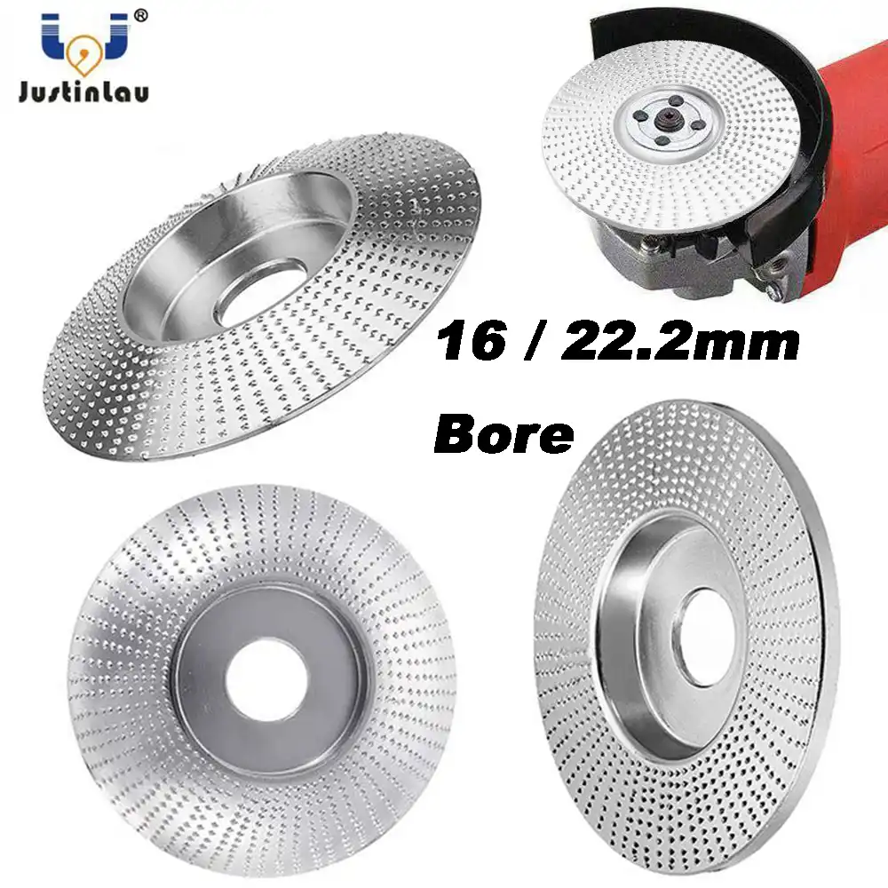 JUSTINLAU Arc 85x16mm Silver Chrome Wood Grinding Wheel Rotary Disc