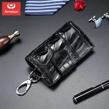 Кошелек для монет, чехол для ключей, универсальный Женский Большой Вместительный многофункциональный чехол из крокодиловой кожи, простой чехол для ключей для мужчин ASBD022