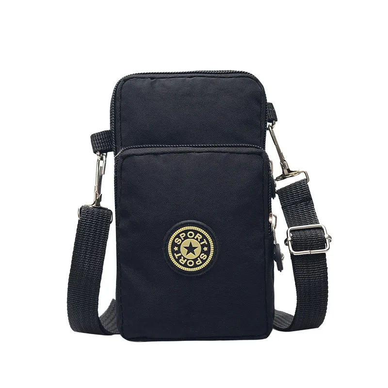 Black Women's Cross-Body Cell Phone Shoulder Strap Wallet Pouch Purse Mobile Phone Bags EDF88 - Цвет: Black