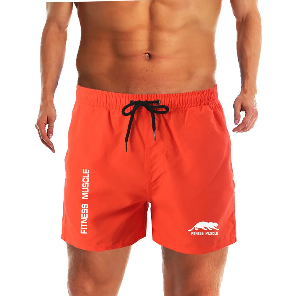 Summer Quick Drying Men Surf Beach Shorts Fitness Muscle Water Sports Men Beach Shorts Mesh Lining Short Pants