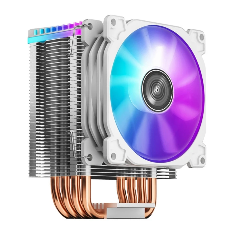 Кулер для ЦП RGB тихий ШИМ-вентилятор Цветной RGB-радиатор с 4 медными трубками