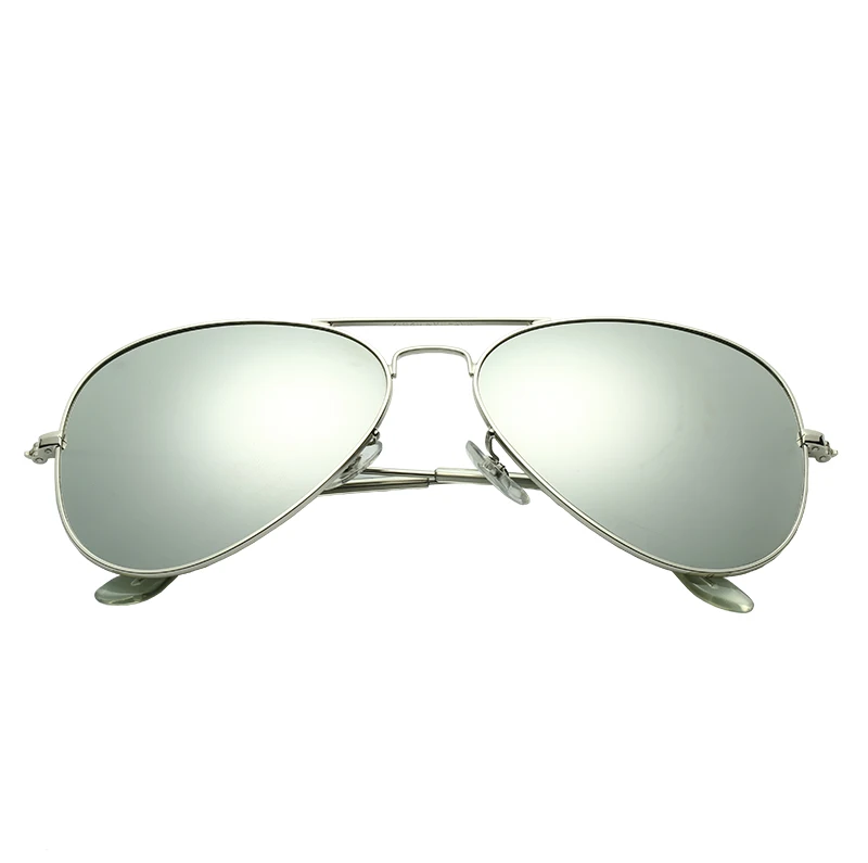 Высокое качество HD Стеклянные линзы солнцезащитные очки es Мода для мужчин и женщин солнцезащитные очки es защита глаз Вождение Пилот очки с коробкой UV400 - Цвет линз: silver
