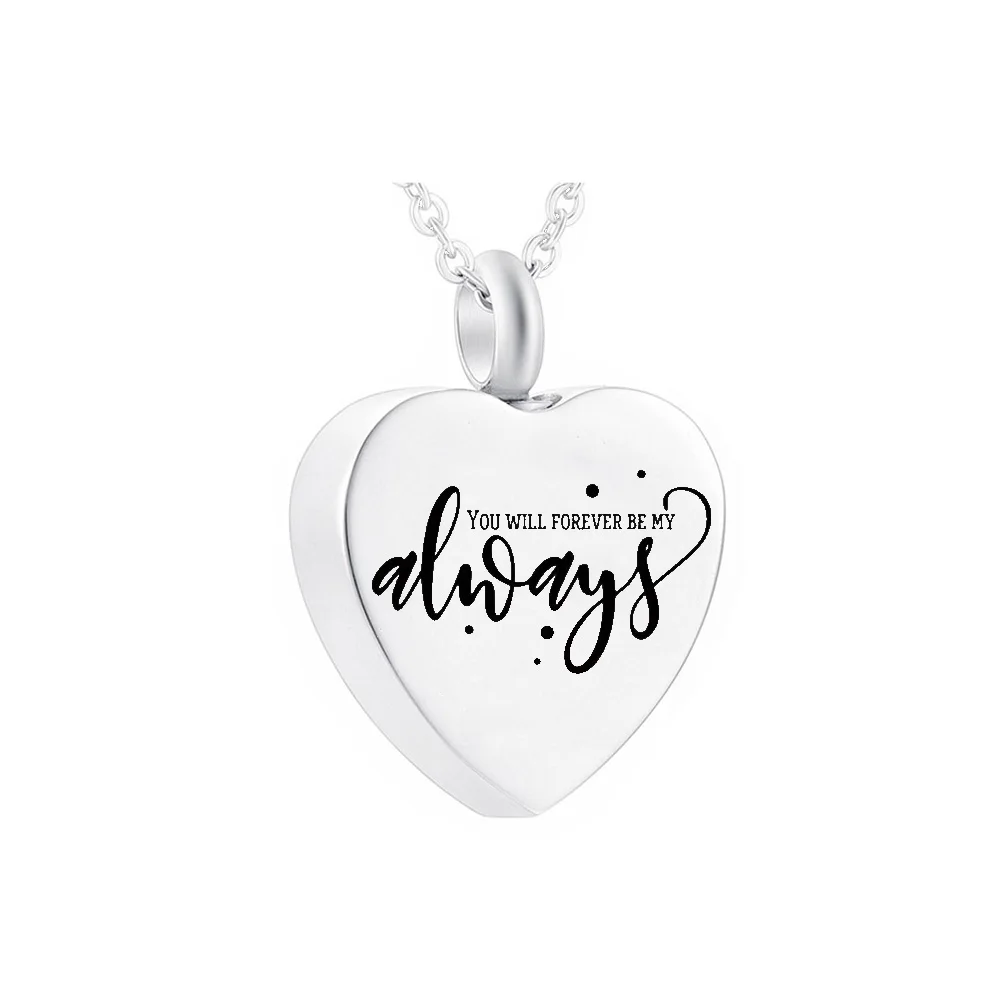 

Cremation Jewelry Heart-Shaped Stainless Steel Metal Urn Necklace To Commemorate The Ashes Of A Deceased Relative/Pet