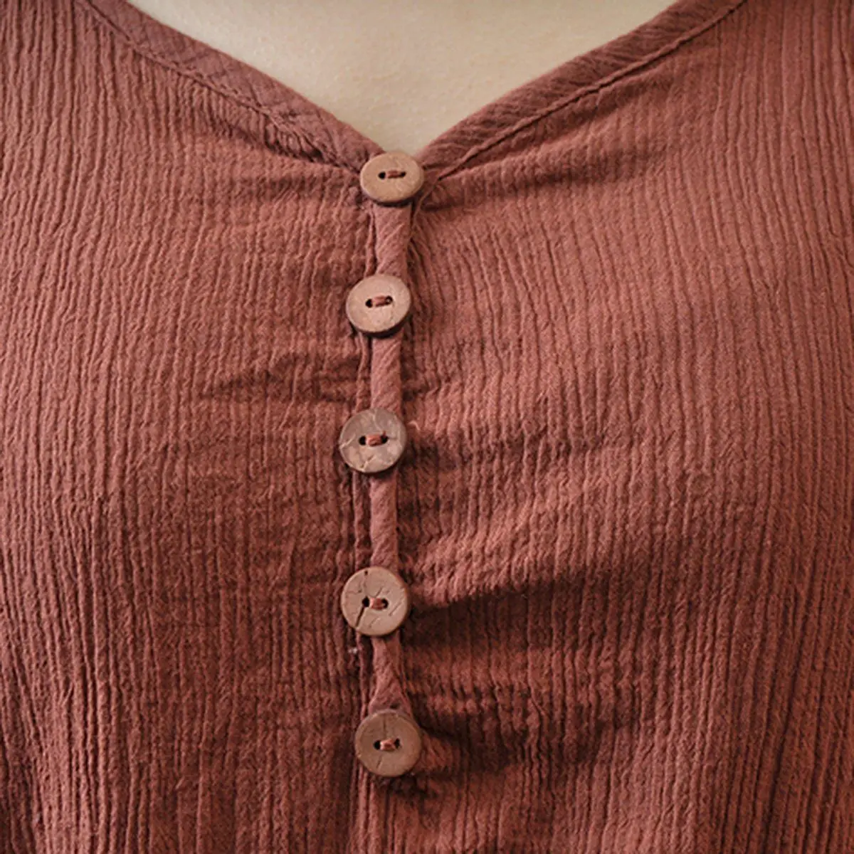Весна Boho женское V Nekc крестьянское этническое хлопковое льняное Повседневное платье макси с длинными рукавами на пуговицах Несимметричное длинное платье хит