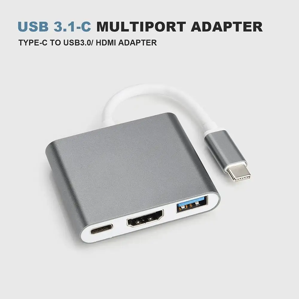 USB 3,1 type C к HDMI USB 3,0 концентратор USB-C многопортовый адаптер донгл док-кабель для нового Macbook Pro