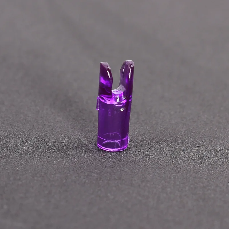 Pin Cocche Per Frecce Da Tiro Con Arco - 50 Pezzi In Plastica Arancione Trasparente | Per ID4.2mm E ID6.2mm - Foto 2