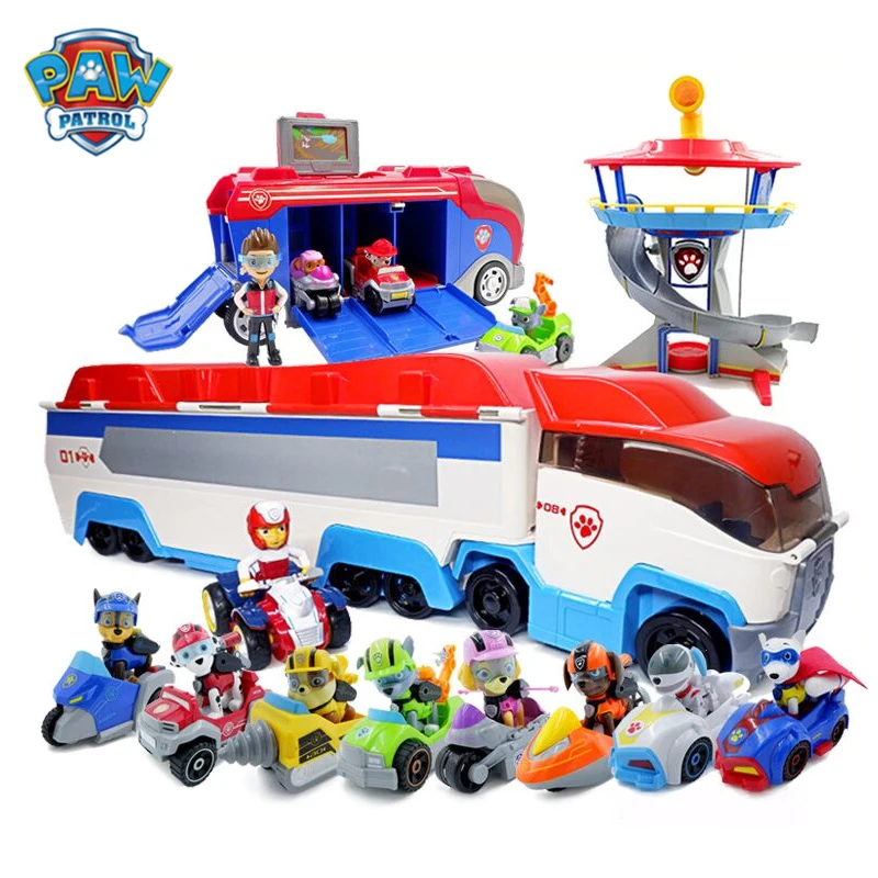 Paw Patrol Toys Set Patrulla Canina Puppy Patrol Rescue Big Bus Action Figure Patrol Car Aircraft Anime Kids Toys Christmas Gift