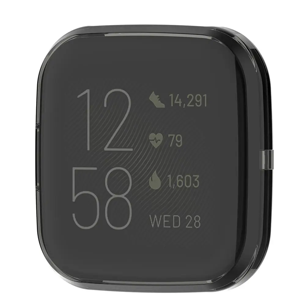 Ультра-тонкий мягкий ТПУ защитный чехол для Fitbit Versa 2 Смарт-часы Полное покрытие защитная оболочка протектор Силиконовый чехол s