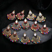 Boho классические женские бусы с кисточкой Earrngs винтажные египетские геометрические пакистанские золотые индийские ювелирные изделия Jumkas