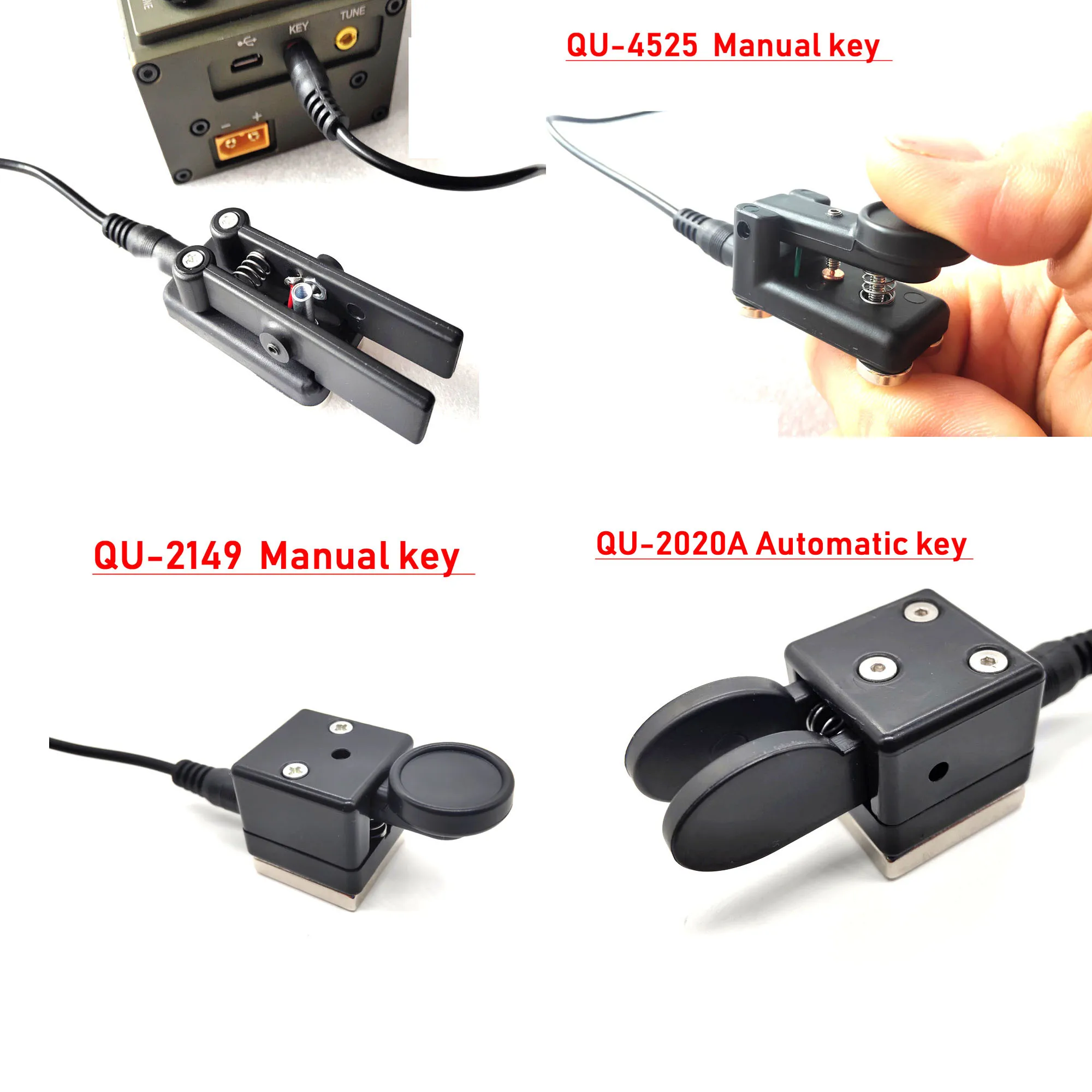 Double Propeller Automatic Key/ Manual key CW Morse portable Button