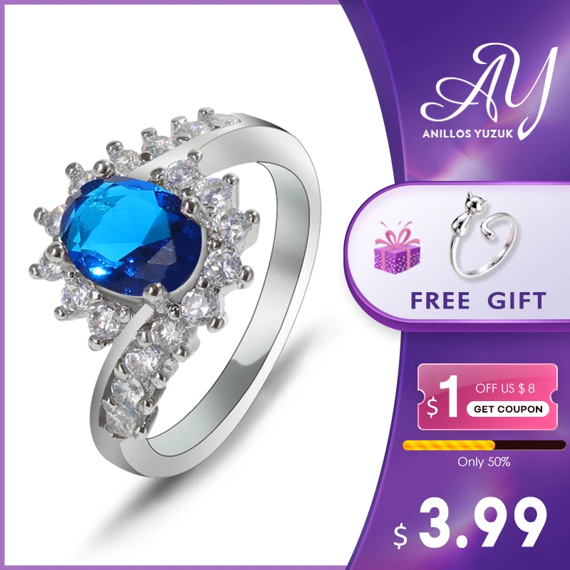 Женское кольцо из серебра 925 пробы с сапфиром рубином и изумрудом | Украшения