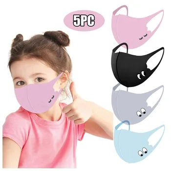 

5PC Children Breathing Face Mask Mondmasker Mascararilla 3D Cartoon Washable Reusable face shield for adults maseczki na twarz