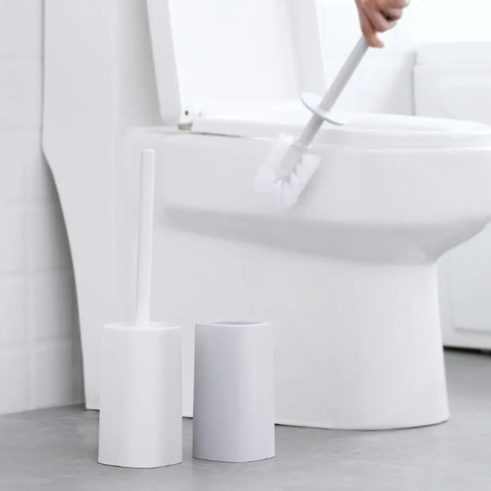 Floor-standing Toilet Brush Set with Base Toilet long handle Cleaning Bathroom Brush for Toilet Accessories