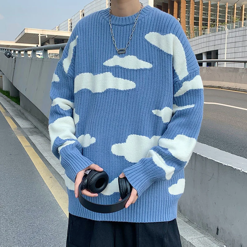 Autumn Winter Cloud Sweater Men Warm 