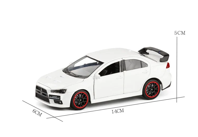 1/32 JACKIEKIM Mitsubishi Lancer EVO X 10 BBS RHD с черной крышей литая модель автомобиля игрушки для детей Подарки для мальчиков