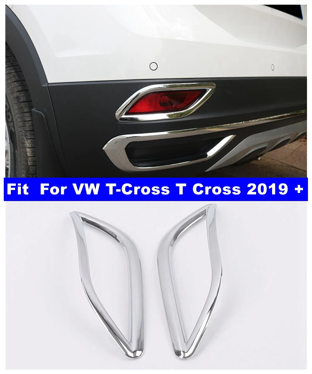 Auto Cromato Paraurti Posteriore Fendinebbia Lampade Decorazione Cornice Copertura Trim Misura Per Vw T-Cross T Cross 2019 - 2022 Accessori Esterni