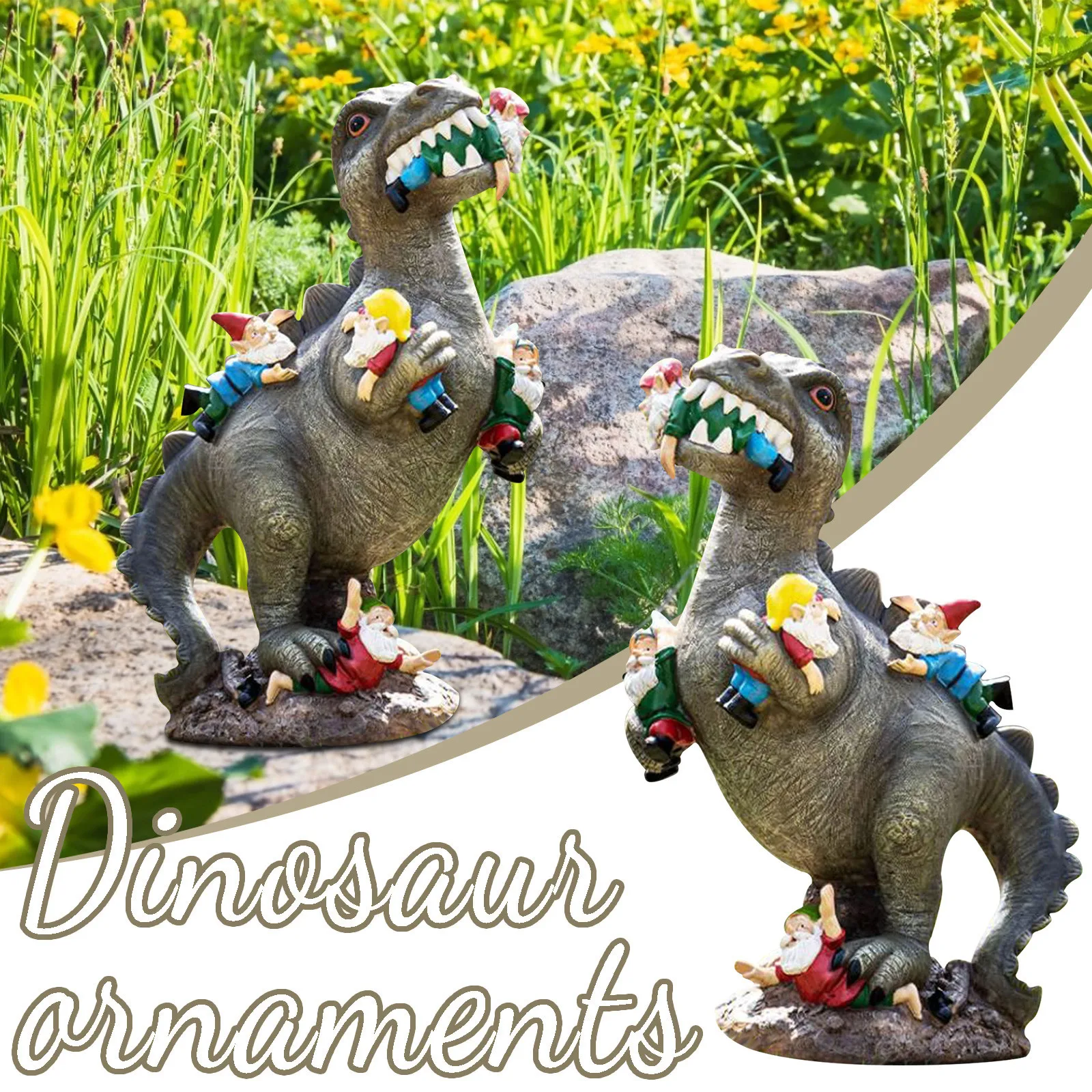 Garden decoration outdoor courtyard Ornaments Dinosaur Resin Crafts