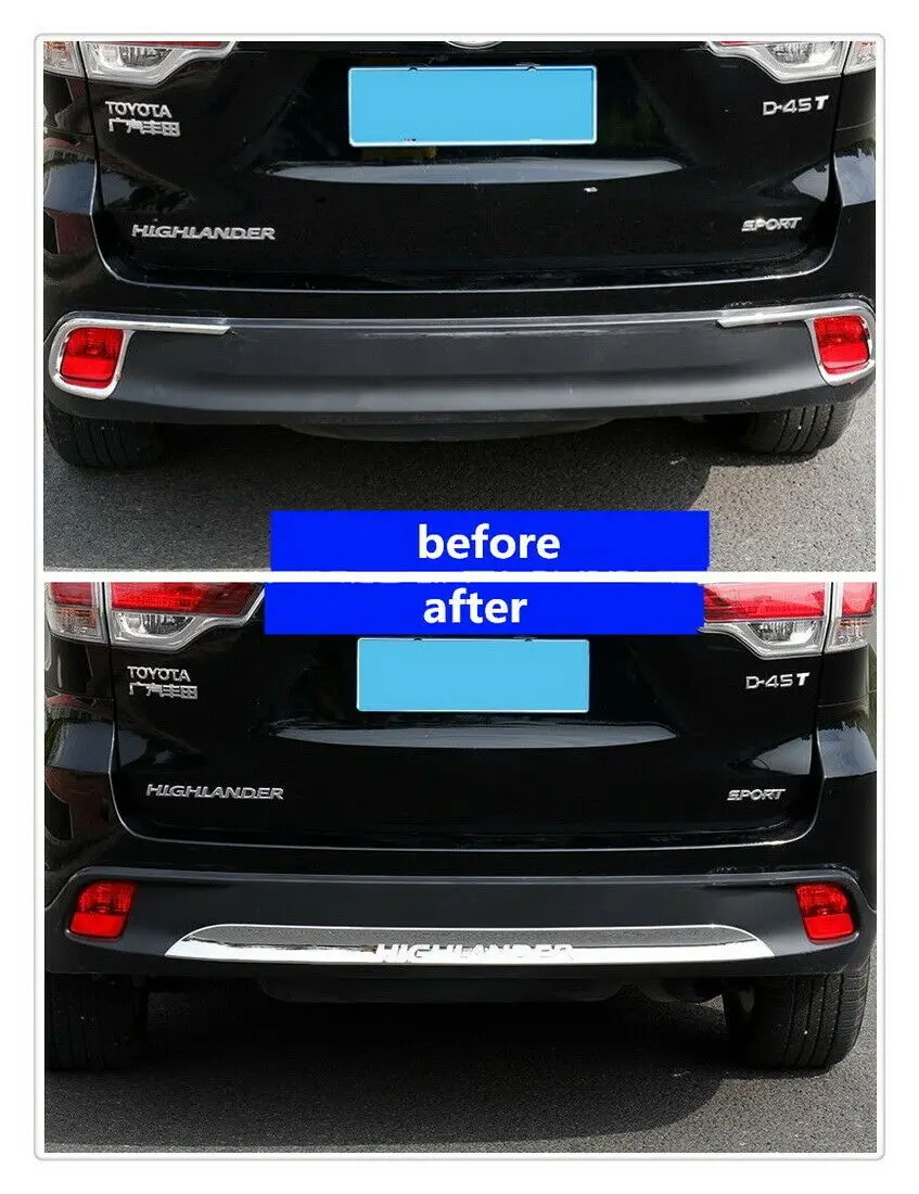 ABS хром авто задний бампер накладка 1 шт для Toyota Highlander