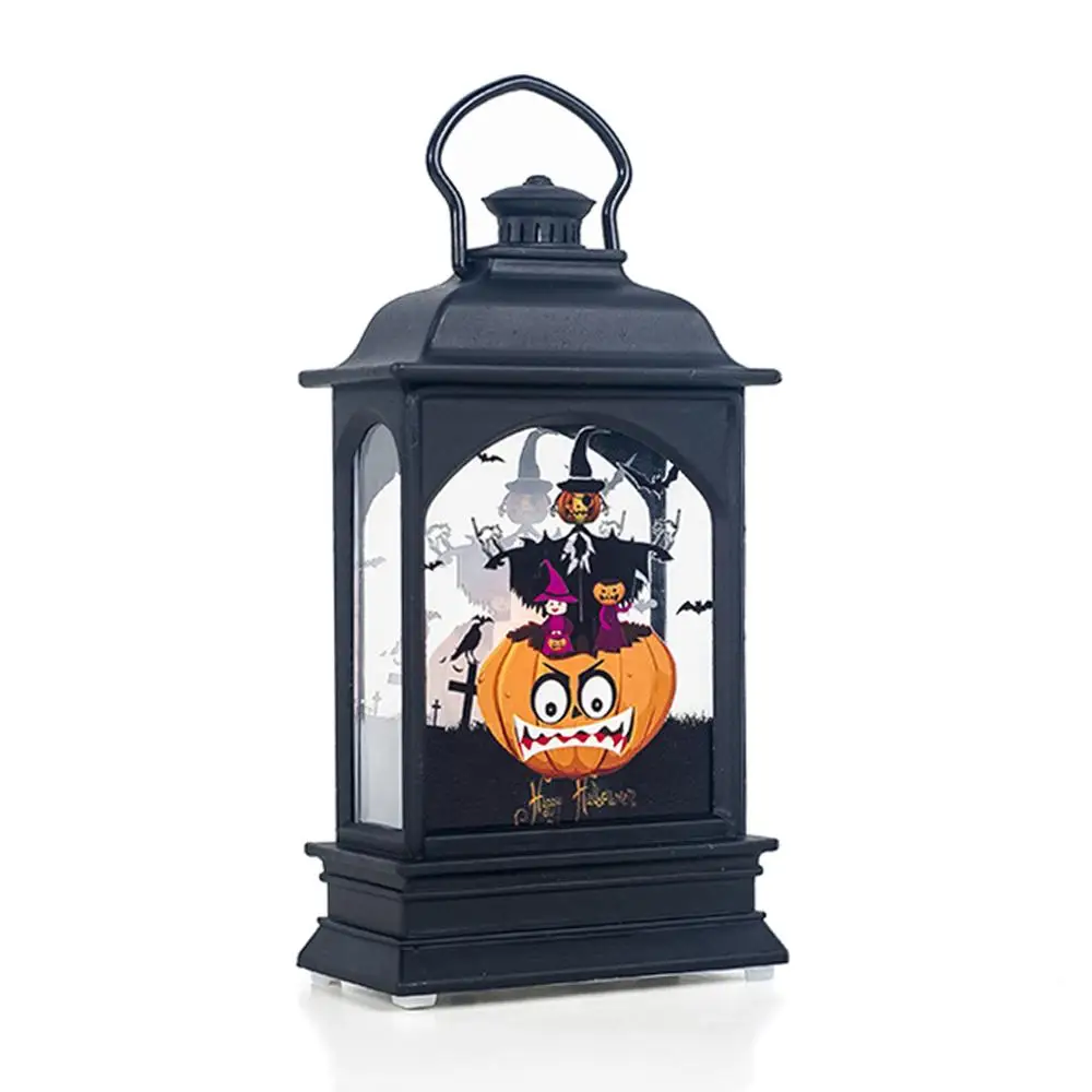 Christmas Candlestick Lamp Flame Light Street Lamp Romantic Flame Light Beautiful Night Light Holiday Party Wedding Home Decor - Цвет: Pumpkin man