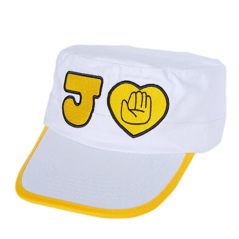 Аниме Необычные Приключения JoJo Jotaro Kujo Joseph JOJO шапка+ значок анимация вокруг холста белая шляпа косплей реквизит для фанатов