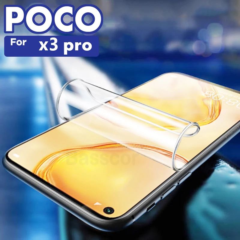 2Pcs Hydrogel Film on the Screen Protector For Xiaomi Poco X3 Pro F1 F2 F3 GT M3 M4 5G Non Glas | Мобильные телефоны и