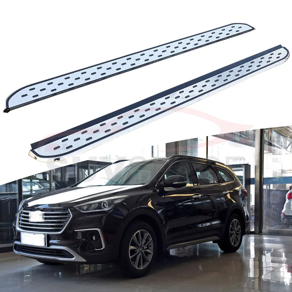 Боковой Шаг подходит для hyundai Grand Santa Fe 2013- Беговая доска nerf бар 2 шт. левый и правый алюминиевый боковой шаг боковая педаль