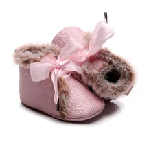 Зимняя детская обувь; теплые кроссовки из искусственной кожи с высоким берцем; нескользящая бархатная обувь для малышей; обувь для девочек