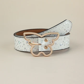 

Fashion Pearl Decorative Belt Ladies Belt Round Pin Buckle Pearl Belts Women's Casual Solid PU Leather Thin Belt ceinture femme