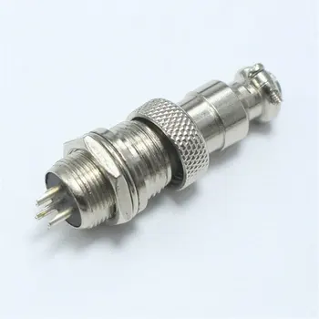 

5pcs GX12 Female&male Connector Plug Socket Metal Aviation Plug 12mm Wire Cable Panel Connector Circular Socket Connector