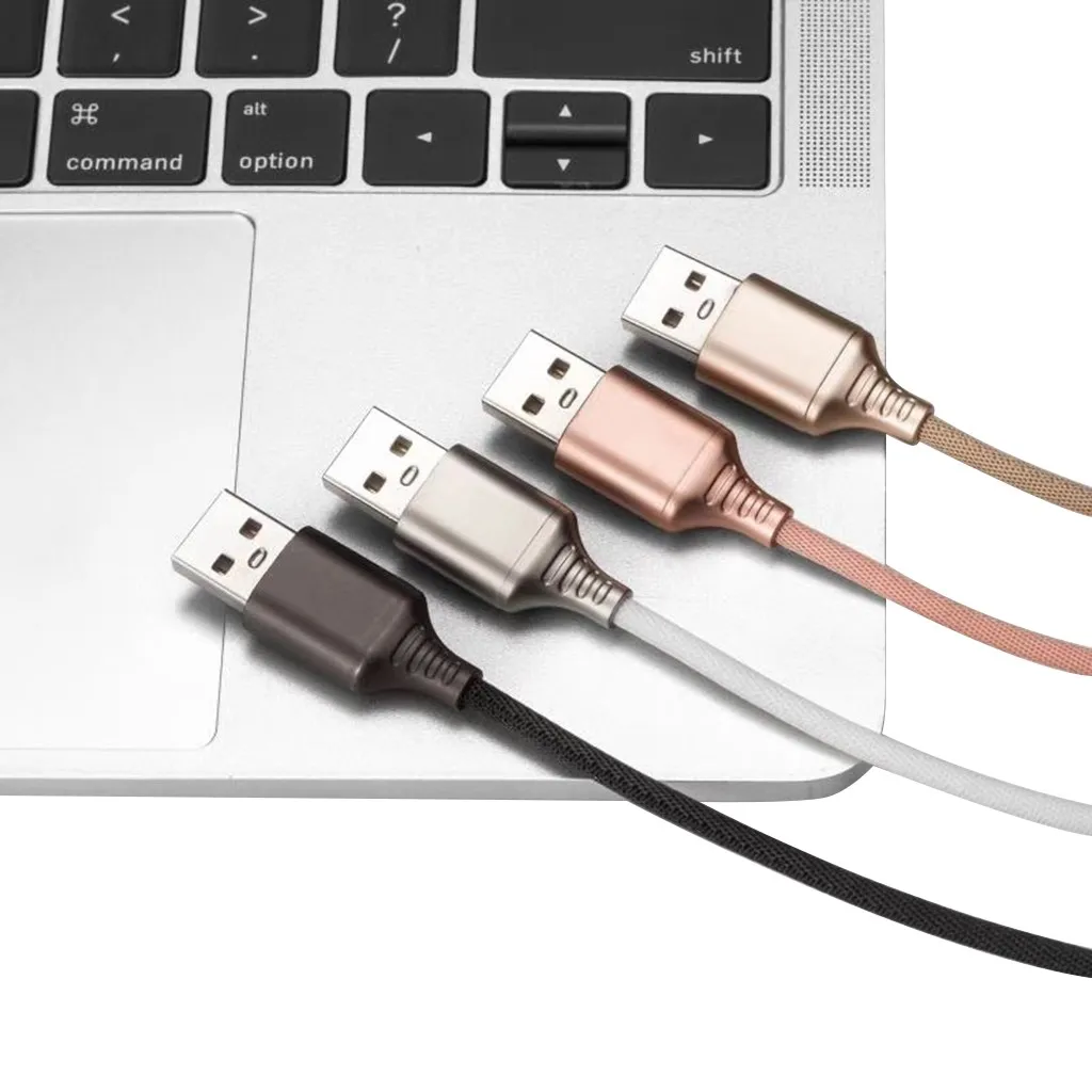 Phone Charger USB Data Cable For iPhone / Android Type-C Durable Nylon Auto Cut-off High Speed Charging | Электроника