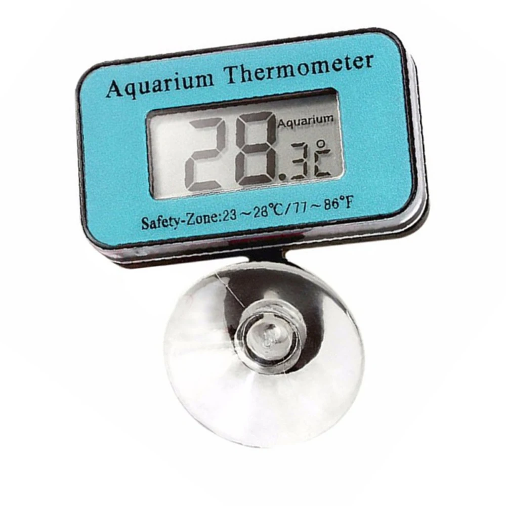 New Fish Tank Aquarium Thermometer With Sucker Submersible LCD Digital Water Temperature Meter-50C~70C Temperature Alarm