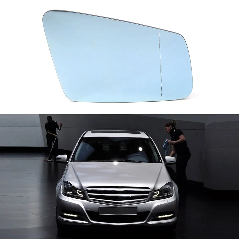 Для Mercedes-Benz W212 W204 W221 C180 C250 C300 C350 E200 E250 E300 E350 E550 2010-2013 вправо/левая сторона крыло зеркало Стекло - Цвет: Blue Right