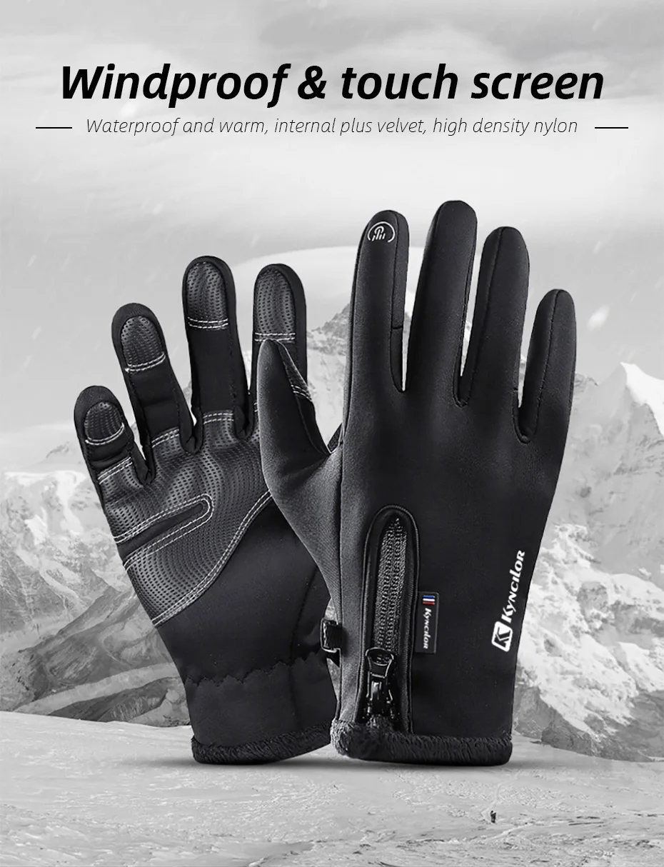 Victgoal перчатки Сенсорный экран Термальность ветрозащитные велосипедные перчатки полный палец зимние толстые спортивные велосипедные перчатки для MTB оборудование