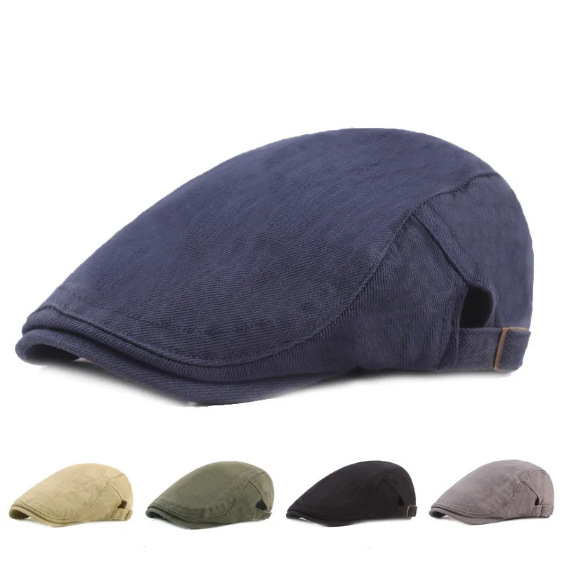 

Cotton Beret Women Men Cap Spring Autumn Sun Hat Casual Solid British Classic Unisex Sports Newsboy Hat