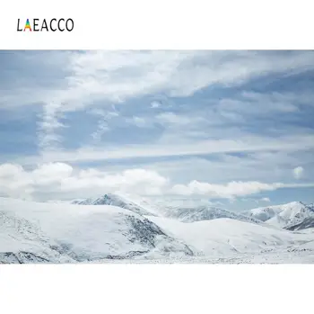 

Laeacco Snowfield sky Cloudy sky Backgrounds Wedding Baby Celebration Photography Customizable Backdrops For Photo Studio