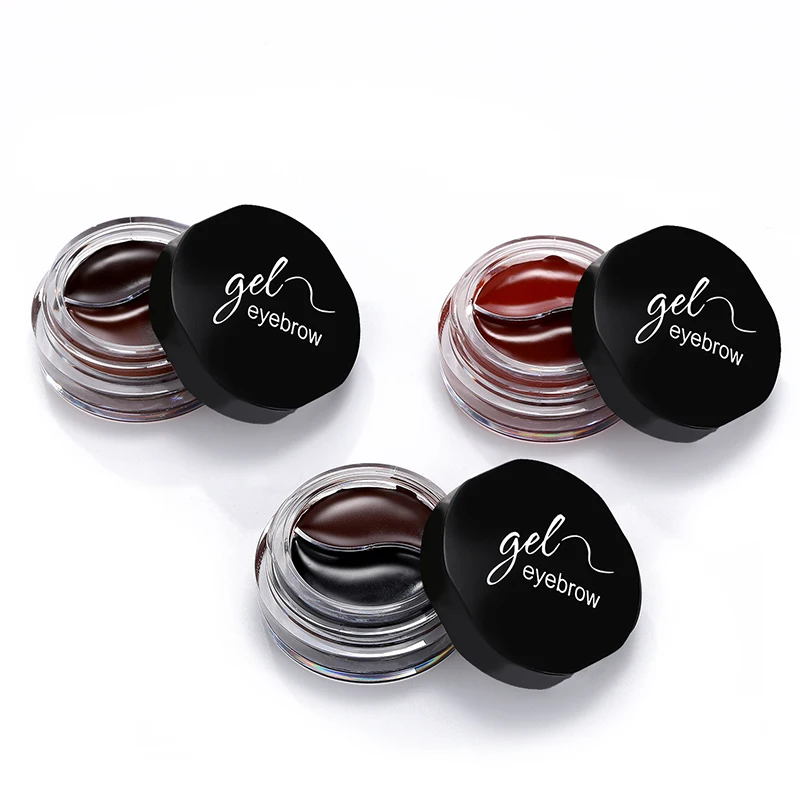 1PCS Double Colors Eyebrow Gel Makeup Waterproof Gel Long Lasting 3D Natural Brown Eye Brow Enhancer Cream 3 Styles