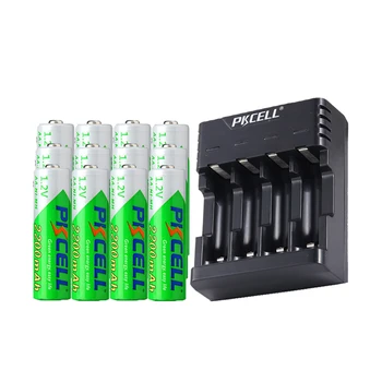 

12 x PKCELL Bateria AA NiMH Low self-discharge 1.2V 2200mAh Ni-MH Rechargeable Battery Batteries with NIMH battery charger