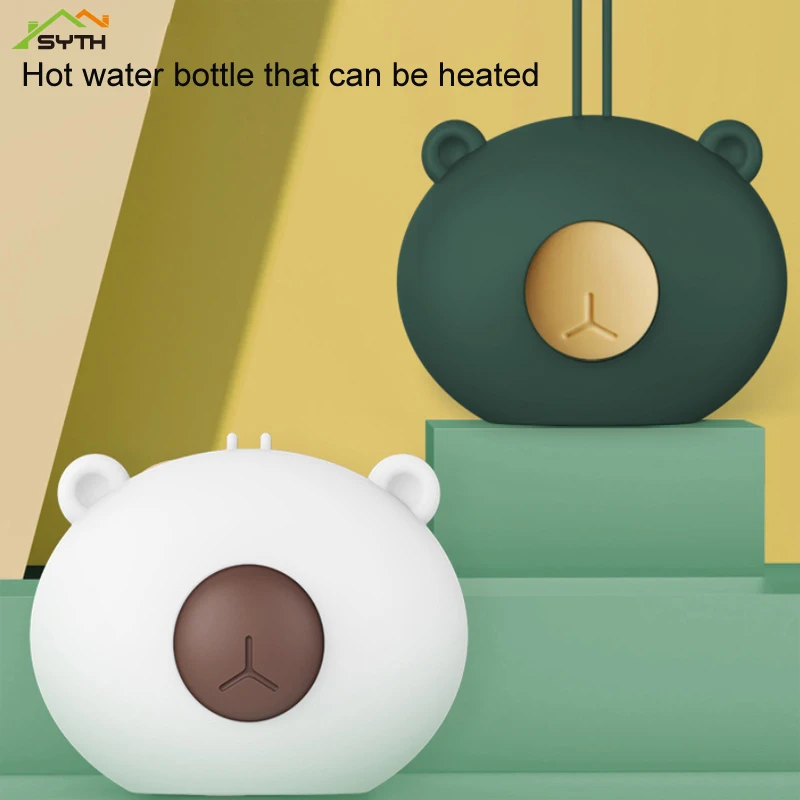 Cute silicone hot water bottle to keep warm belly warmer   microwave heating portable hot water bottle