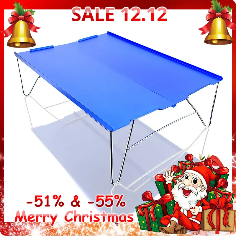 

3PCS Mini Table Foldable Camping Aluminum Alloy Outdoor Durable Lightweight Stainless Steel Desk Portable Tea Table