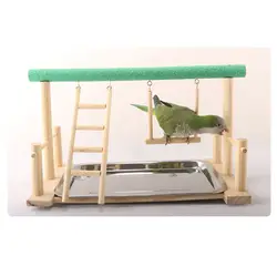 Тренировочный стенд для тренажерного зала с лотком для домашних животных деревянная рамка птица станция игровой стенд попугаи игровая