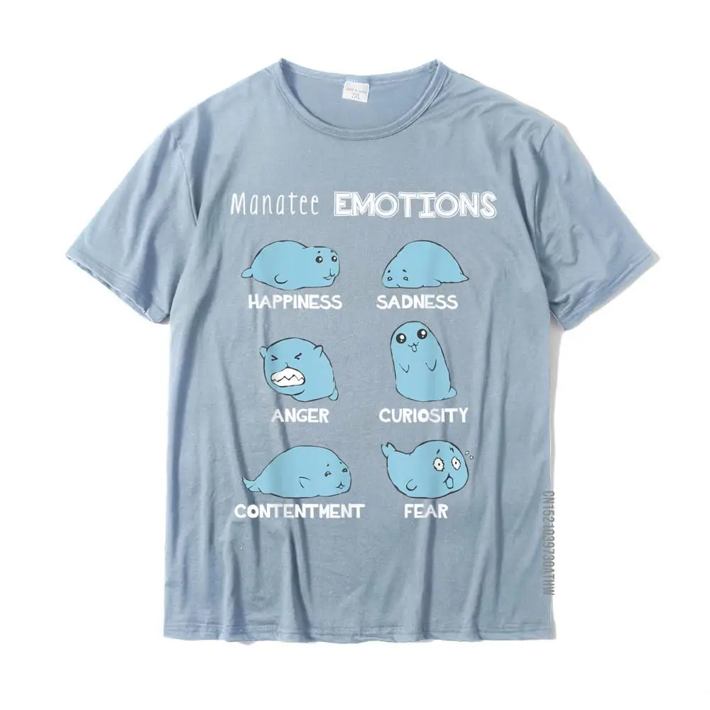 Casual Normal Mens Tshirts New Arrival Lovers Day Short Sleeve O Neck Cotton Fabric Tops T Shirt Casual T Shirt Funny Manatee Emotions Unique Sea Cow Gift Idea T-Shirt__MZ18264 light