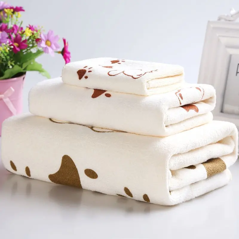 Pcs Bath Towel Set Microfiber Good Water Absorption Bath Face