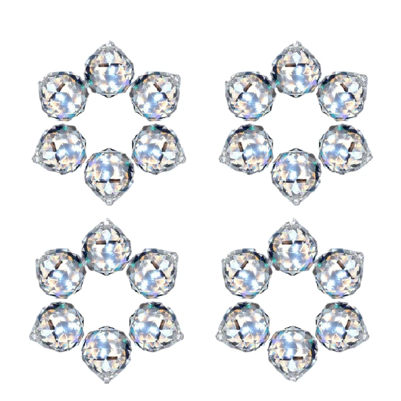 

24 Pcs Crystal Balls Prism Suncatcher Rainbow Pendants Maker Hanging Crystals Prisms for Window Home Office Garden Decoration 20