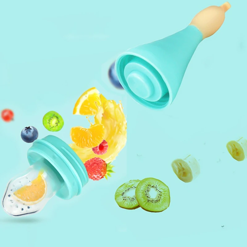 Детская силиконовая сетчатая коробка с цепочкой, новая форма курочки для прикуса фруктов и овощей, бутылочки для кормления молока, соска